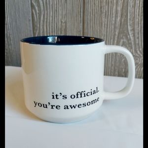 🎁BNWT Threshold "It's Official You're Awesome" Stoneware Mug